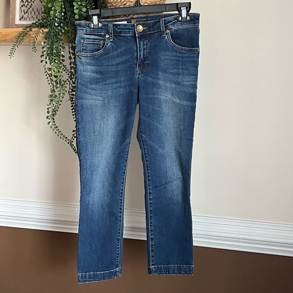 Kut From The Kloth Crop Straight Leg Jeans Sz 4 - Picture 2 of 5